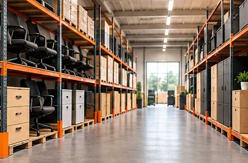 Entrepôt Burocaz avec le mobilier reconditionné